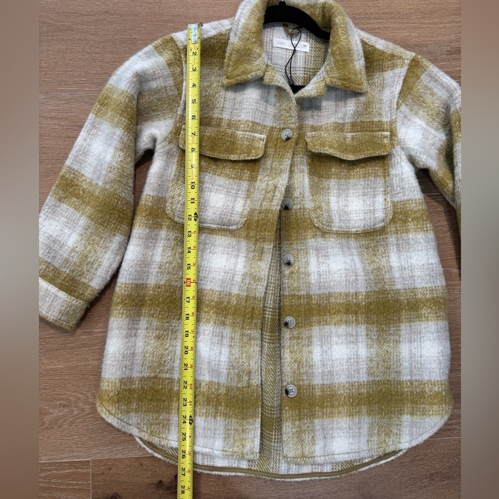 Zara Yellow Plaid Shacket Button Up - Picture 9 of 9